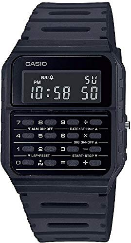 Casio Unisex 34.40mm Quartz Watch with Black Digital dial and Black Plastic/Resin Strap Strap CA-53WF-1BEF