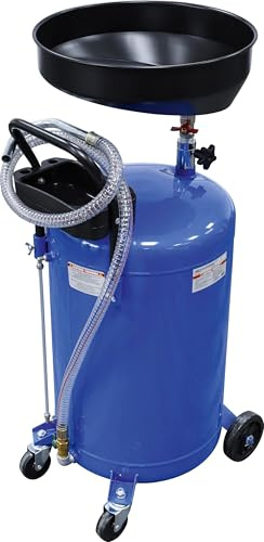 BGS 8546 | Altöl-Aufnahmebehälter | 70 l | fahrbar | Druckentleerung | Schlauchlänge 150 cm | Auffangtrichter Ø max. 420 mm | Gesamthöhe 100 - 160 cm | Füllstandanzeige mit Messskala