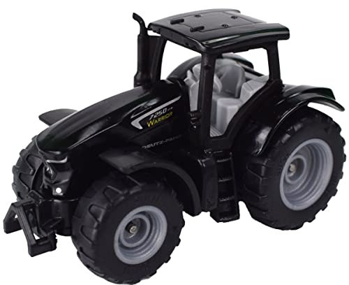 siku 1397, DEUTZ-FAHR TTV 7250 Warrior, Metall/Kunststoff, Schwarz, Spielzeugtraktor für Kinder