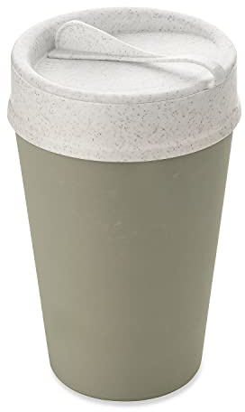 Koziol ISO TO GO Double-Walled Mug with Lid 400 ml, TO GO Mug, Bamboo Not Included