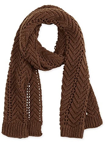 Hadley Wren Damen Weicher Strickschal Modischer Schal, Chevron Braun, Einheitsgröße