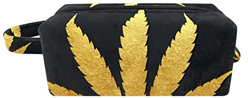 Schminktasche mit Reißverschluss Reisekosmetiktasche Schminktasche,Goldener Ahornblattherbst,Kosmetik Organizer für Frauen