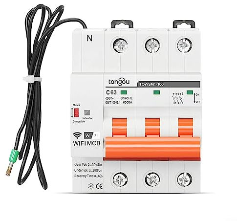 SPORTARC 63A Din Rail für Tuya WiFi Circuit Breaker Timer Remote Control APP Smart WiFi SwitchMCB