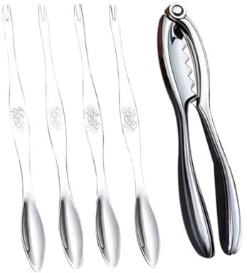 UPKOCH Herramientas para Mariscos De Acero Pinzas De Cangrejo Agujas De Cangrejo Cucharas De Desgranadoras De Langostas Cubiertos para Pinzas Cubiertos