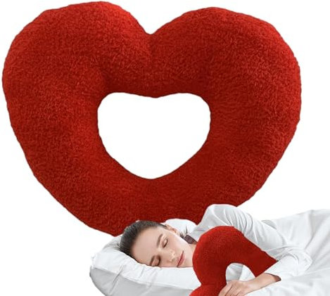 Rurunklee Herzkissen | Niedliches Herz-Plüschkissen – weiches Herz-Plüschkissen, dekoratives Urlaubsbettkissen für Schlafzimmer, Raumdekoration, Sofa