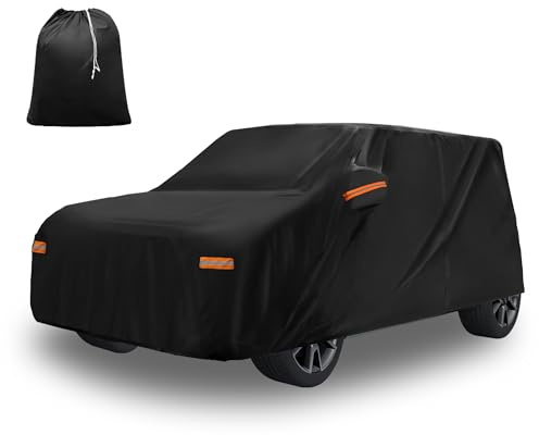 X AUTOHAUX Car Cover for Kia Soul 2009-2025 210D-PU Outdoor Full Car Cover All Weather with Door Zipper for Waterproof Windproof Sun Rain Snow Protection