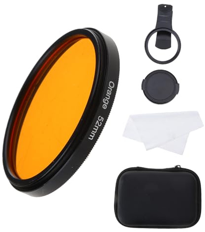 CASNO Objectif de photographie pour aquarium, smartphones, objectif d'appareil photo, accessoires de filtre adaptés pour corail, aquarium, lentille de photographie jaune/orange/macro-/CPL-/ensemble