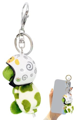 Schildkröten-Schlüsselanhänger, gefüllter Schildkrötenschlüssel, personalisierter Schlüsselanhänger, niedlicher Charm-Schlüssel, abnehmbarer Schildkröten-Plüsch-Schlüsselanhänger für Rucksack,