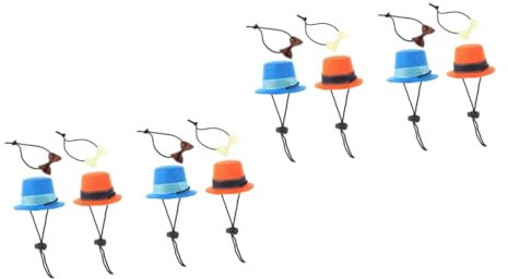 YARNOW 2 Sätze Hamsterhut Fliege hasenmützen hasenkostüme Hasen zubehör Valentinstag-Hamsterhut Hamster kleine Hüte Haustier-Urlaubskostüm Festival-Outfit für kleine Haustiere Polyester