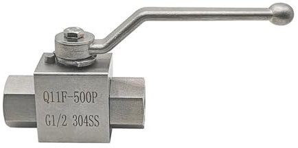 1/4 3/8 1/2 3/4 1 2 Zoll Hochdruck-2-Wege-Kugelhahn 304/316L Edelstahl Innengewinde Hydraulikschalter Wasser 1St(3/8,PEEK_304 STAINLESS STEEL)
