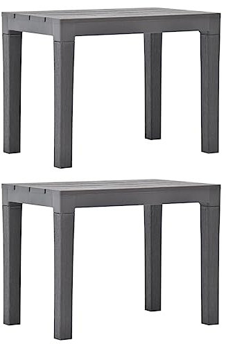 LXYZWRW Furniture Select-Gartenbänke 2 Stück Mocca Kunststoff