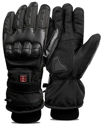 RUICUBEI Heated Gloves for Men Women, Rechargeable 7.4V 3000mAh Battery Electric Heating Gloves, Hand Warmer for Motorcycle Riding Cycling Fishing Skiing Hiking