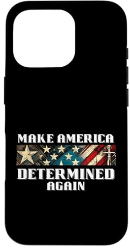 Macht Amerika wieder entschlossen USA Stars & Stripes Hülle für iPhone 16 Pro