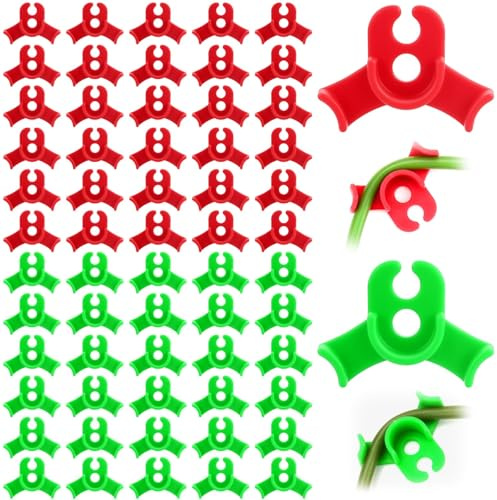 60 Stück Pflanzenbieger Lst Clips Rot und Grün 90 Grad Low Stress Training Clips Pflanzenclips Biegen Pflanzen Training Clips Zur Biegung von Pflanzenrhizomen Änderung der Wachstumsrichtung
