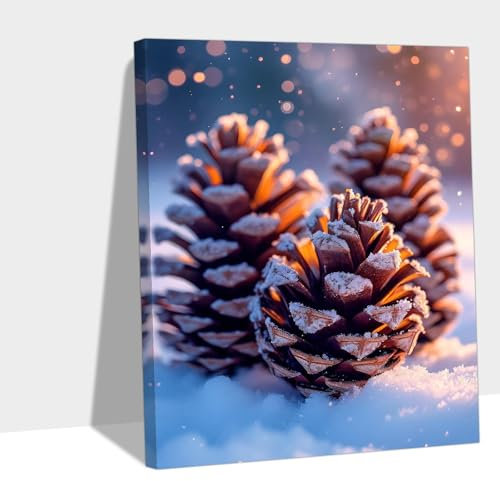 Diamond Painting Erwachsene Traum Diamond Painting Kinder Tannenzapfen Diamant Bilder Erwachsene Stickerei Kreuzstich DIY Set für Heimdekoration，Bastelset Frühling Geschenk für Frauen 45x60cm KL-14