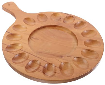 iplusmile Piatto Portauova in Legno Portauova Impilabile Organizer Per Uova Da Cucina Vassoio Per Uova Design Creativo Per Frigorifero e Tavolo