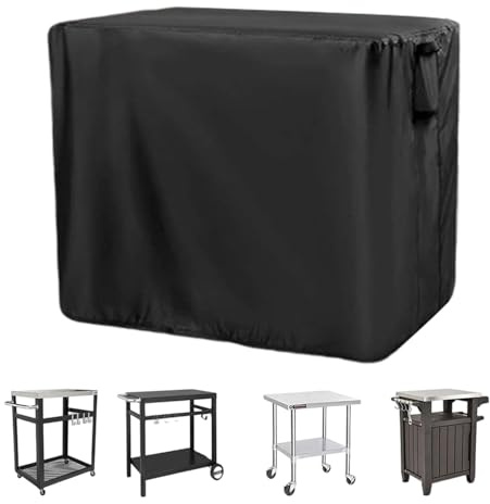 COUVERTURE DE TABLE PATIO RECTANGE - Protecteur de bureau résistant aux UV pour meubles d'extérieur | Matériau imperméable à usage lourd avec ajustement sécurisé por barbecue, fête, jardin 140x50x92cm