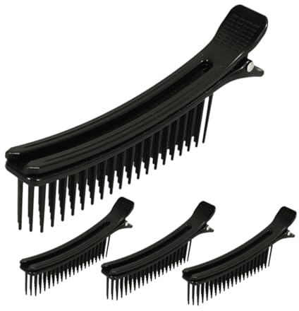 Ipetboom 4 Stück Teiliges Haarklammer Ergonomischem Griff Starke Rutschfeste Salon haarklammern für Präzises Abteilen Styling und Färben Professionelles Haarstyling tool für Friseure und