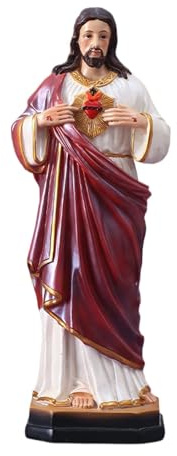 predolo Estatua del Sagrado Corazón de Jesús para decoración del Altar del hogar Figura de Jesús de Resina para el Dormitorio