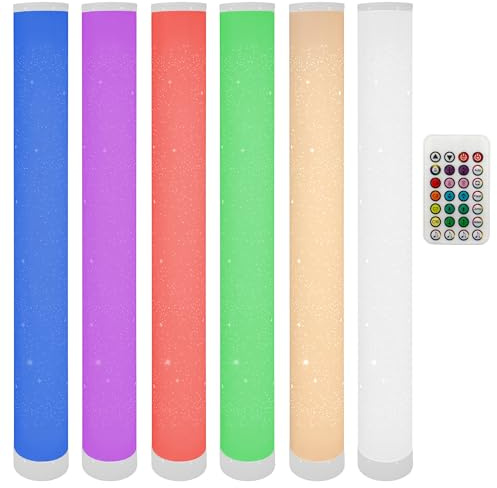 IC Home Lampadaire LED moderne RVB et blanc chaud - Colonne lumineuse de 103 cm livrée montée (pas de bricolage) - Synchronisation de la musique, lumière de course et effet radio - Intensité variable