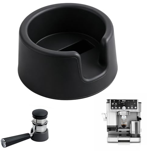 Silicone Coffee Tamper Base Compatible with Ninja Espresso Machine ES601, Non-Slip Portafilter Holder Tamping Station, Easy Clean Black Coffee Handle Support for Ninja Espresso Machine Accessories