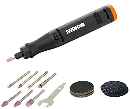 WORX Akku Multifunktionswerkzeug 18V(20V Max) WX739.9, Bürstenlos Motor, MakerX Drehwerkzeug zum Schleifen Gravieren Polieren Schneiden Bohren, Powershare(Hub, Akku, Ladegerät separat erhältlich)