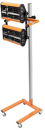 DiLiBee 2x1000W Voiture peinture automatique lampe de chauffage 40 ° C - 100 ° C IR dessiccateur portatif