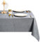 DWCN Grau Tischdecke Leinenoptik Abwaschbar Tischwäsche Wasserabweisend Tischtuch für Esszimmer, Garten, Party, Hochzeiten oder Haushalt,135x180cm