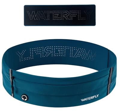 WATERFLY Marsupio Running per Uomo Donna: Porta Telefono Corsa con 3 Tasche Cintura da Corsa Marsupio per Correre Running Belt per Jogging Sportivo Trekking Camminata Fitness
