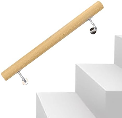 Pasamanos para escaleras, barandillas para terrazas, barandillas ergonómicas de madera para el hogar, balcón, terraza, puerta, interior y exterior