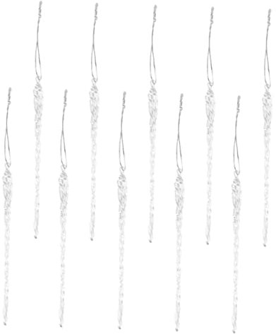HEALEEP 36 Stück Weihnachtsbaum Anhänger Eiszapfen Dekoration Transparent Hängend für Festliche Anlässe für Weihnachten und Winterfeiern