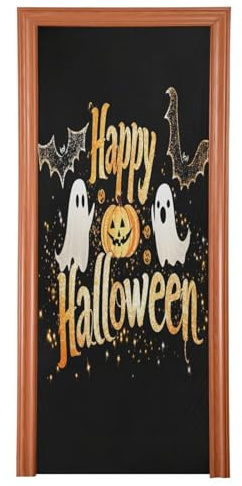 Glitter glad halloween dekorationer Thanksgiving dörrskydd 89 x 200 cm alla hjärtans dörr banderoll fest dekoration och tillbehör för hem M