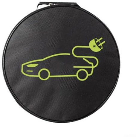 Waterproof EV Charging Cable Bag for Electric Car Charger Storage, For Long lasting Oxford Cloth Case for Cables, Battery Jumpers, Extension Cords and Tools,(Round)