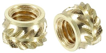 QUARKZMAN 100 Piezas Tuerca De Inserción M4x4x6mm Estriada, Tuercas Estriadas De Latón Para Ensamblaje En Impresión 3D Tuercas De Latón Para Piezas Carcasas Plásticas Y Portátiles