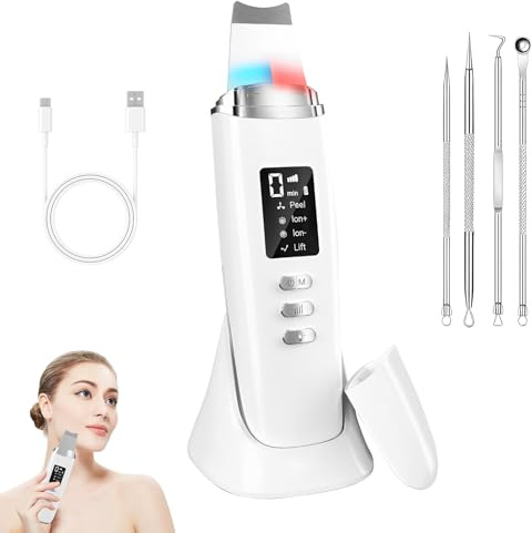 Épurateur de Peau à Ultrasons, Aspirateur Point Noir, 4 Modes Extracteur Point Noir, Noirs Visage Rechargeable Anti Point Noir Convient pour garçons et filles, l'élimination des Blackheads, Boutons
