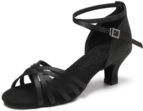 HROYL Latin Salsa dansskor för balsal prestanda övningar professionella dansskor LP-217, 5 cm svart, 39 EU