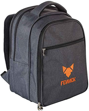 FENNEK Backpack | Zaino outdoor per picnic, campeggio, escursioni | con scomparto frigo e accessori per 4 persone | opzione a parte con barbecue FENNEK…