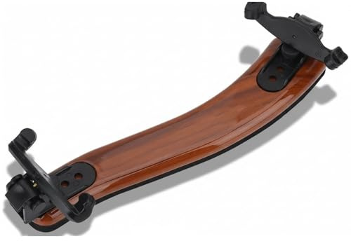Violine Schulterstütze, Schulterhalter - Für 3/4 und 4/4 Geige Violine - Ergonomisch - Verstellbare Schulterstütze Pad - ABS + Gummi - Braun + Schwarz
