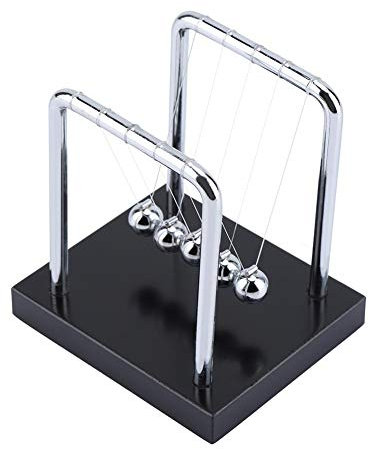 Classic Newton Cradle Balance Balls Wooden Base Newton's Cradle Balance Balls Adults Physics Science Steel Pendulum Ornaments Educational Toy Gift for Home Office Desk