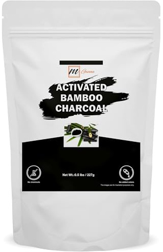 mGanna 100% Natural Activated Bamboo Charcoal 0.5 lbs/ 227 g for Teeth Cleaning, Face Masks, Scrubs and Soap Making