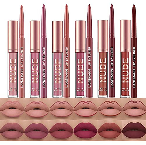 12 Pz Matita Labbra Matte E Set Di Rossetto 24 Ore Nudi Impermeabile Bellezza Trucco Kit Lipgloss Liptints Per Le Donne Matita Rossetto Lifter Regali