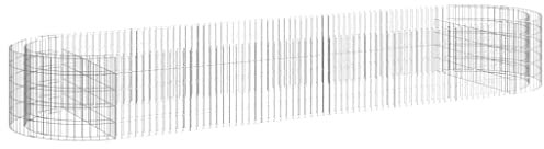 vidaXL Arriate de Gaviones Jardinera Parterre Estructura Jaula Jardín Bancal Caja Patio Macetero Tiestos Soporte Hierro Galvanizado