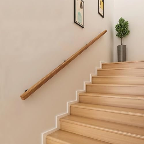 Pasamanos de madera para escaleras de interior - Pasamanos de escalera de madera antideslizante para barandilla de pasillo de casa Villa Loft, kit completo de pasamanos de escalera ( Size : 280cm )