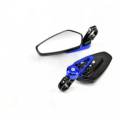 MBROS Specchietto Moto 1 Paio Specchietti Retrovisori Laterali da 7/8 22mm in Alluminio per Moto Specchietti Retrovisori per Manubrio Moto Universali Specchi Laterale Manubrio(3)