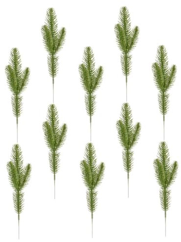 GRIRIW 20stücke Künstliche Kiefernzweige Für Weihnachtsdekoration Realistische Tannennadeln Bastelmaterial Für Kränze Und Festliche Arrangements