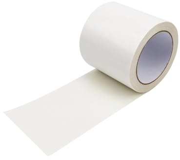PARFCO Cinta Americana Blanca, 10 cm × 10 m Cinta de Tela Resistente, Cinta de Reparación de Carpas de Doble Cara, Adhesiva e Impermeable, para Organizar Escenas y Reparar Objetos
