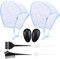 RTRTGS Lot de 2 bonnets de mise en valeur réglables, bonnet à mèches et balayage professionnel, accessoires de coloration avec pinceau de coloration pour cheveux, crochets en plastique, kit de mèches