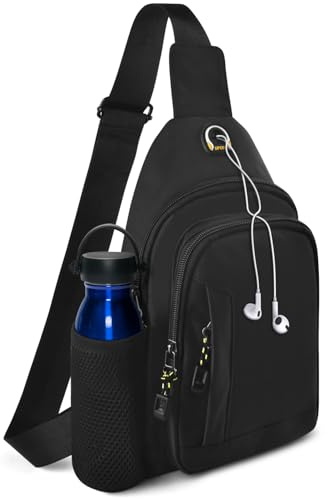 BROTOU Brusttasche Schultertasche Herren Umhängetasche klein Sling Bag Crossbody Bag Herren Diebstahlsichere Tasche Verstellbarer Rucksackgurt für Wanderung, Reise & Alltag