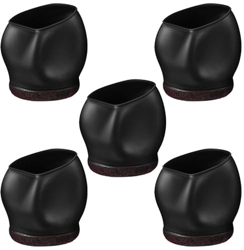 DOITOOL Chair Caster Covers 5Pcs Tpe Furniture Wheel Protectors Non-Slip Chair Foot Covers Floor Protectors for Rolling Office Furniture Carpet Protection