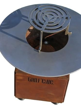 MINI CEVENOL Brasero Simple Cuve Corten - L - Rond - Modèle spacieux et chaleureux pour des soirées conviviales